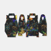 Bloeiende Vuurwerk Volkskunst Verjaardag Bedankdoosjes (Uitgevouwen)