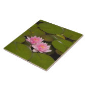 Bloeiende waterlelies tegeltje (Zijkant)