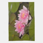 Bloeiende waterlelies theedoek (Verticaal)