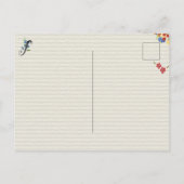 Bloeiende waterverf Gelukkige Moederdag Briefkaart (Achterkant)