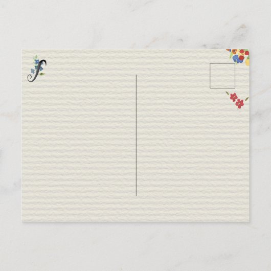 Bloeiende waterverf Gelukkige Moederdag Briefkaart (Achterkant)