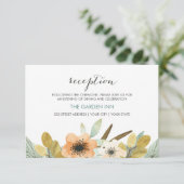 Bloeiende Waterverf Receptie Kaart (Staand voorkant)