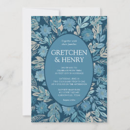 Bloeiende Waterverf Schildering Huwelijksuitnodigi Kaart