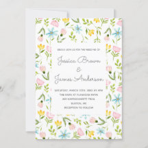 Bloeiende Waterverf voorjaarspasta bloemen bruilof