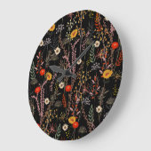 Bloeiende weide Bloemen Hand getrokken Grote Klok (Hoek)