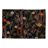 Bloeiende weide Bloemen Hand getrokken Kussensloop (Achterkant)