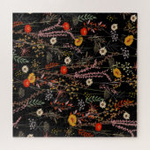 Bloeiende weide Bloemen Hand getrokken Legpuzzel (Horizontaal)