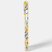 Bloeiende weide gele bloemen patroon & Monogram Case-Mate iPhone Case (Achterkant / Links)