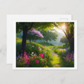 Bloeiende weiden, met een scala aan wilde bloemen briefkaart (Voorkant / Achterkant)