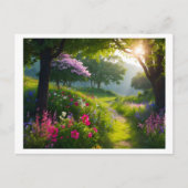 Bloeiende weiden, met een scala aan wilde bloemen briefkaart (Voorkant)