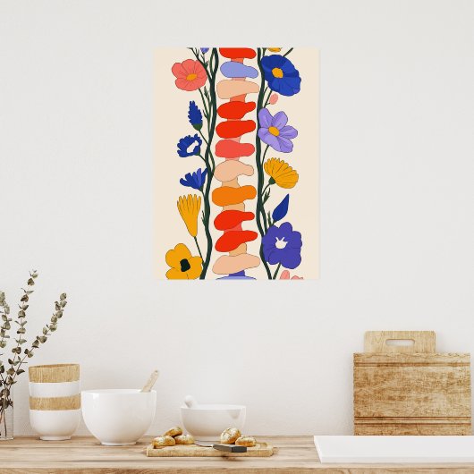 Bloeiende wervelkolom poster (Keuken)
