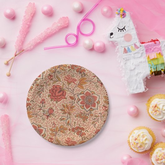 Bloeiende Wijnstok Botanische Print Papieren Bordje (Feest)