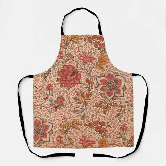 Bloeiende Wijnstok Botanische Print Schort (Voorkant)