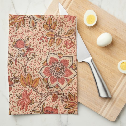  Bloeiende Wijnstok Botanische Print Theedoek (Quarter Fold)