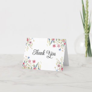 Bloeiende Wilde Bloem Bedankkaartjes Bedankkaart