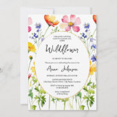 Bloeiende Wildflower Baby shower Kaart (Voorkant)
