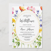 Bloeiende Wildflower Baby shower Kaart (Voorkant)