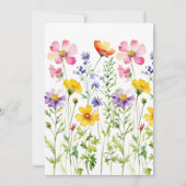 Bloeiende Wildflower Baby shower Kaart (Achterkant)