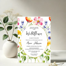 Bloeiende Wildflower Baby shower