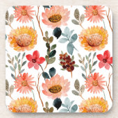 Bloeiende Wildflowers Bloemen Onderzetters (Voorkant)