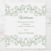 Bloeiende Wingerdrank Hart Wijn Etiket (Enkel label)