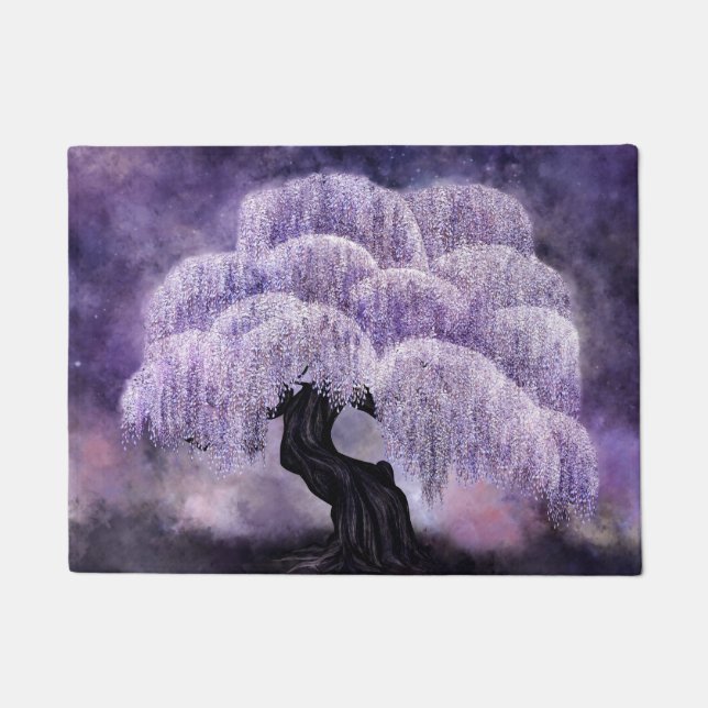 Bloeiende Wisteria Boom Deurmat (Voorkant)