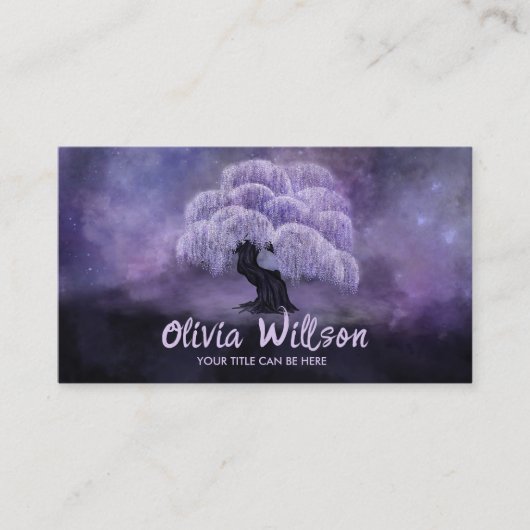 Bloeiende Wisteria Boom Visitekaartje (Voorkant)