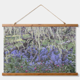 Bloeiende Wisteria Tuin Bloemen Hangend Wandkleed