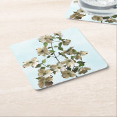 Bloeiende Witte Dogwood Bloemen Kartonnen Onderzetters (Schuin)