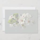 Bloeiende witte peer bloesems Trouwbenodigdheden Kaart (Achterkant)