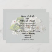 Bloeiende witte peer bloesems Trouwbenodigdheden Kaart (Voorkant / Achterkant)