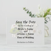 Bloeiende Witte Peerbloesems Save The Date (Staand voorkant)