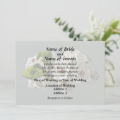 Bloeiende Witte Perenbloesem Bruiloft Benodigdhede Kaart (Staand voorkant)