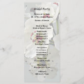 Bloeiende witte perenbloesem programmakaart (Achterkant)