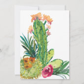 Bloeiende Woestijn Cactus Geometrische Trouw Kaart (Achterkant)