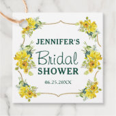 Bloeiende Yellow Spring Floral Vrijgezellenfeest Bedankjes Labels (Voorkant)