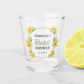 Bloeiende Yellow Spring Floral Vrijgezellenfeest Shot Glas (Voorkant)