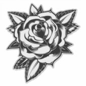 Bloeiende zelfexpressie: Roos Tattoo Sticker (Voorkant)