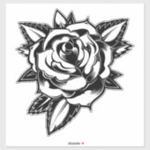 Bloeiende zelfexpressie: Roos Tattoo Sticker (Vel)
