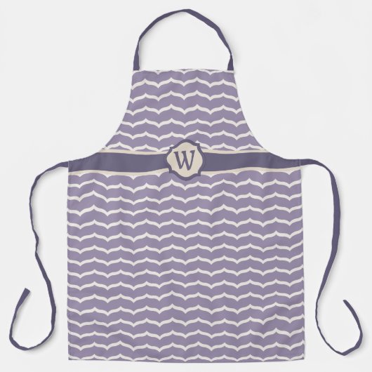 Bloeiende Zigzag All-Over Print Schort (Voorkant)