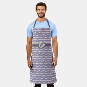 Bloeiende Zigzag All-Over Print Schort (Gedragen)