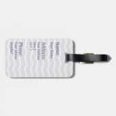 Bloeiende Zigzag Bagage Label (Achterkant horizontaal)