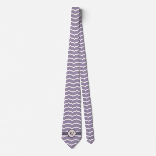 Bloeiende Zigzag Heren Necktie Stropdas (Voorkant)