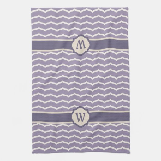 Bloeiende Zigzag keukenhanddoek (Verticaal)