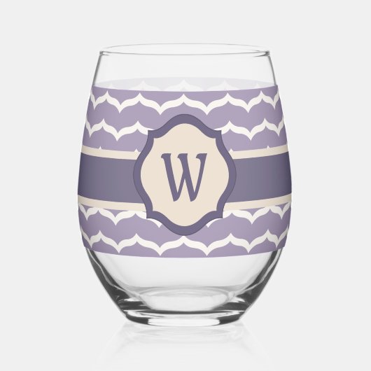 Bloeiende Zigzag Wijnglas Zonder Voet (Voorkant)