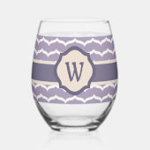 Bloeiende Zigzag Wijnglas Zonder Voet (Achterkant)