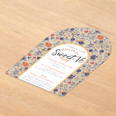 Bloeiende zoete zestien uitnodiging transparant (Laagn)