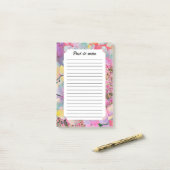 Bloeiende Zomer Hydrangea Bloem Post-it® Notes (Op bureau)