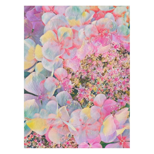 Bloeiende Zomer Hydrangea Bloem Tafelkleed (Voorkant)