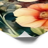 Bloeiende zomer tuin bloemen perfect poster (Hoek)